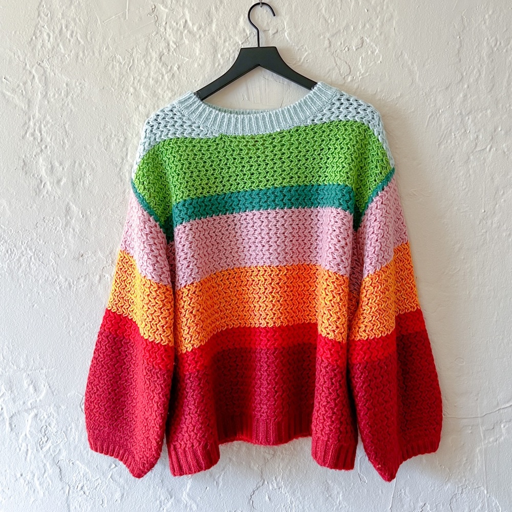 FARM Rio Rainbow Crewneck Sweater